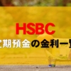 HSBC 【2020年度版】定期預金の金利一覧